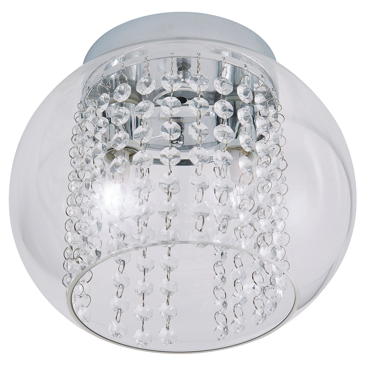 Forum Spa Megara 2 Light Cloche Decorative Ceiling Light with Glass Sha 295398