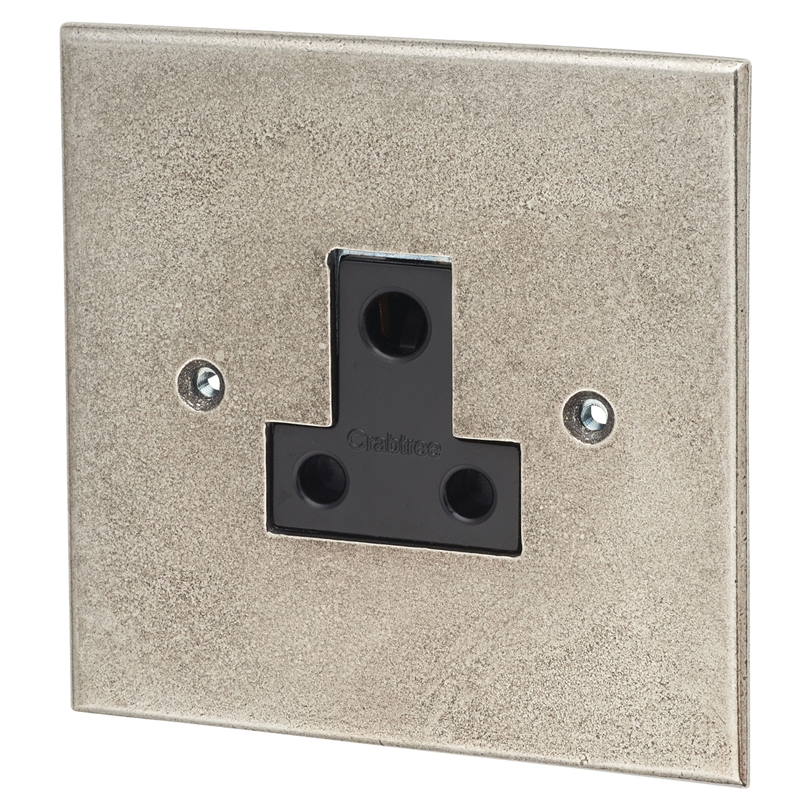 Finesse 5A Unswitched Round Pin Socket - Pewter 296837