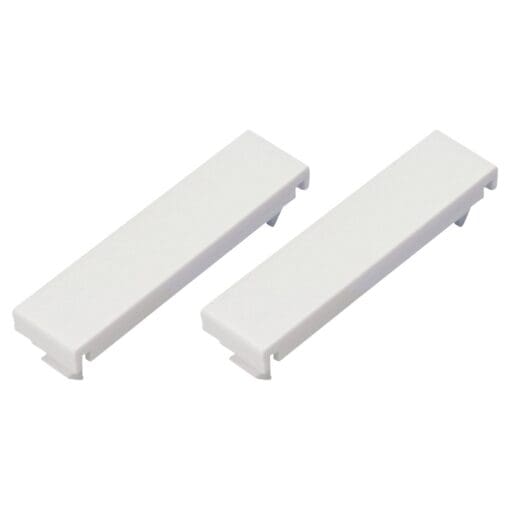 10x Blanking Plate Quarter Blank Euro White (H)50mm x (W)12.5mm PK2 298703