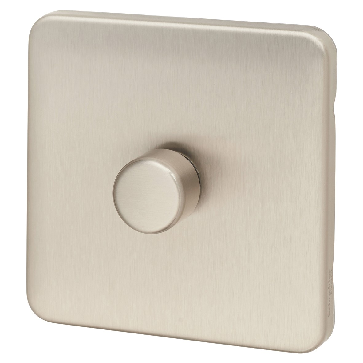 Schneider Lisse 100W 1 Gang 2 Way LED Dimmer Switch - Stainless Steel 299293