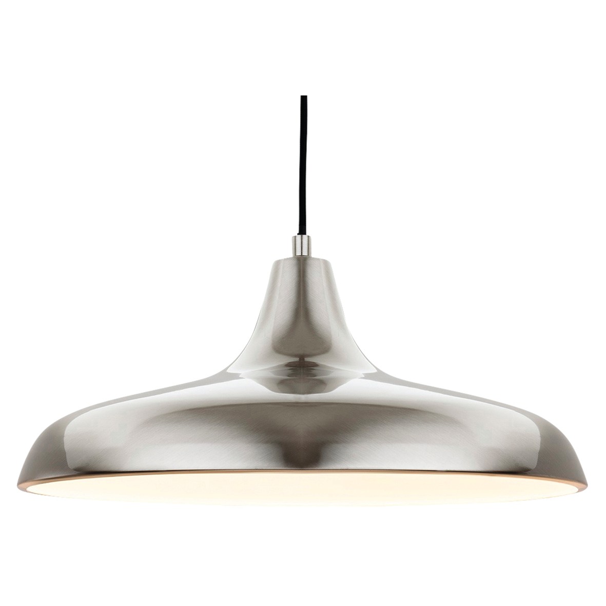 Altro Curtis Ceiling Light Pendant with Shade - Brushed Steel 301118