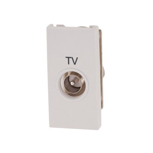 Deta Coaxial Male Module - White 301197