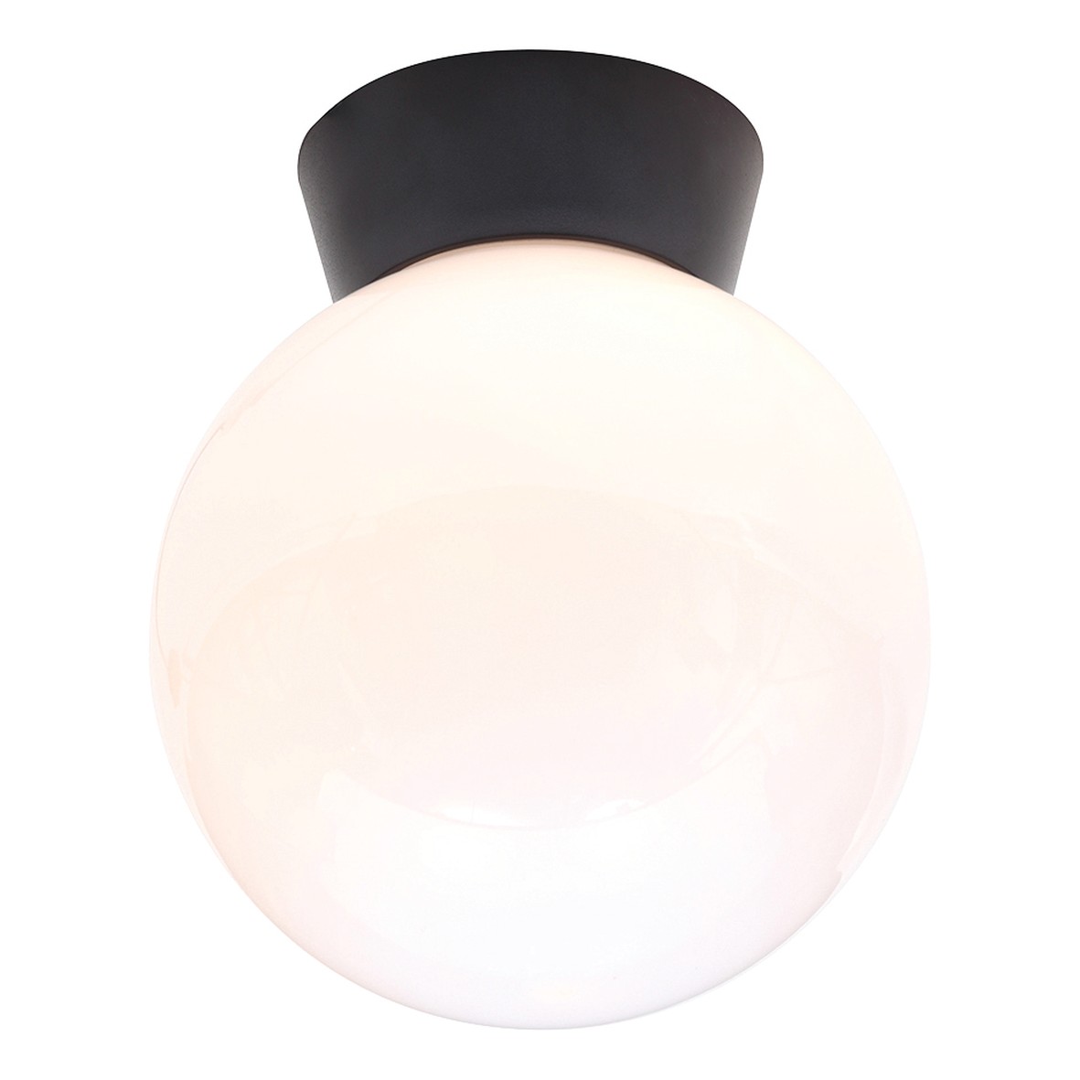 Forum York E27 Globe Flush Black/ Opal 303616