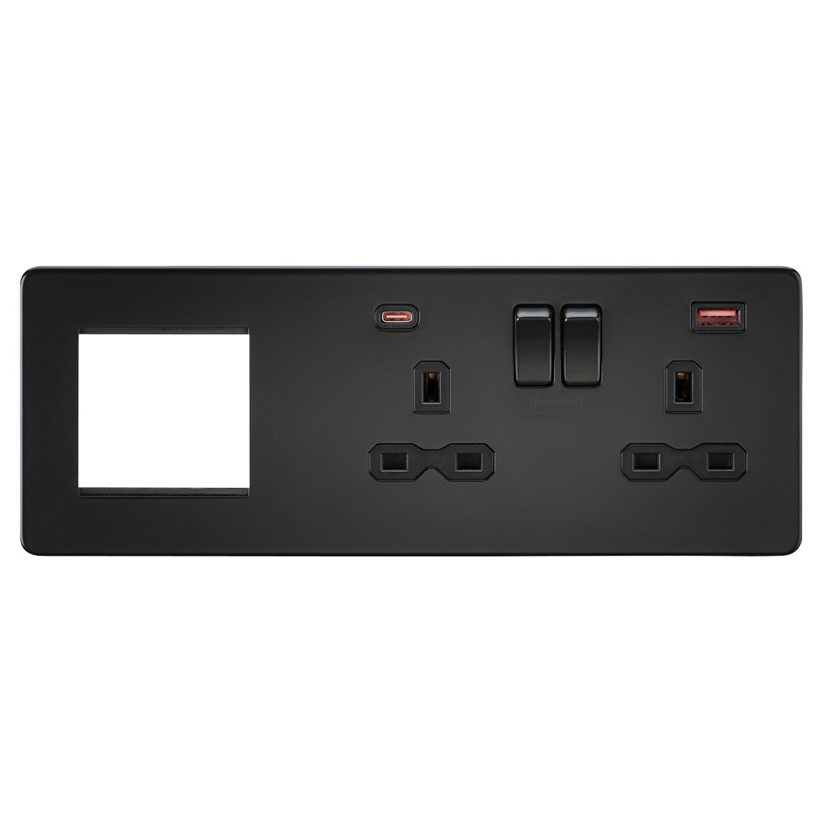 Knightsbridge 2 Module Multimedia Faceplate & 13A 2G Type A/C USB S 305169