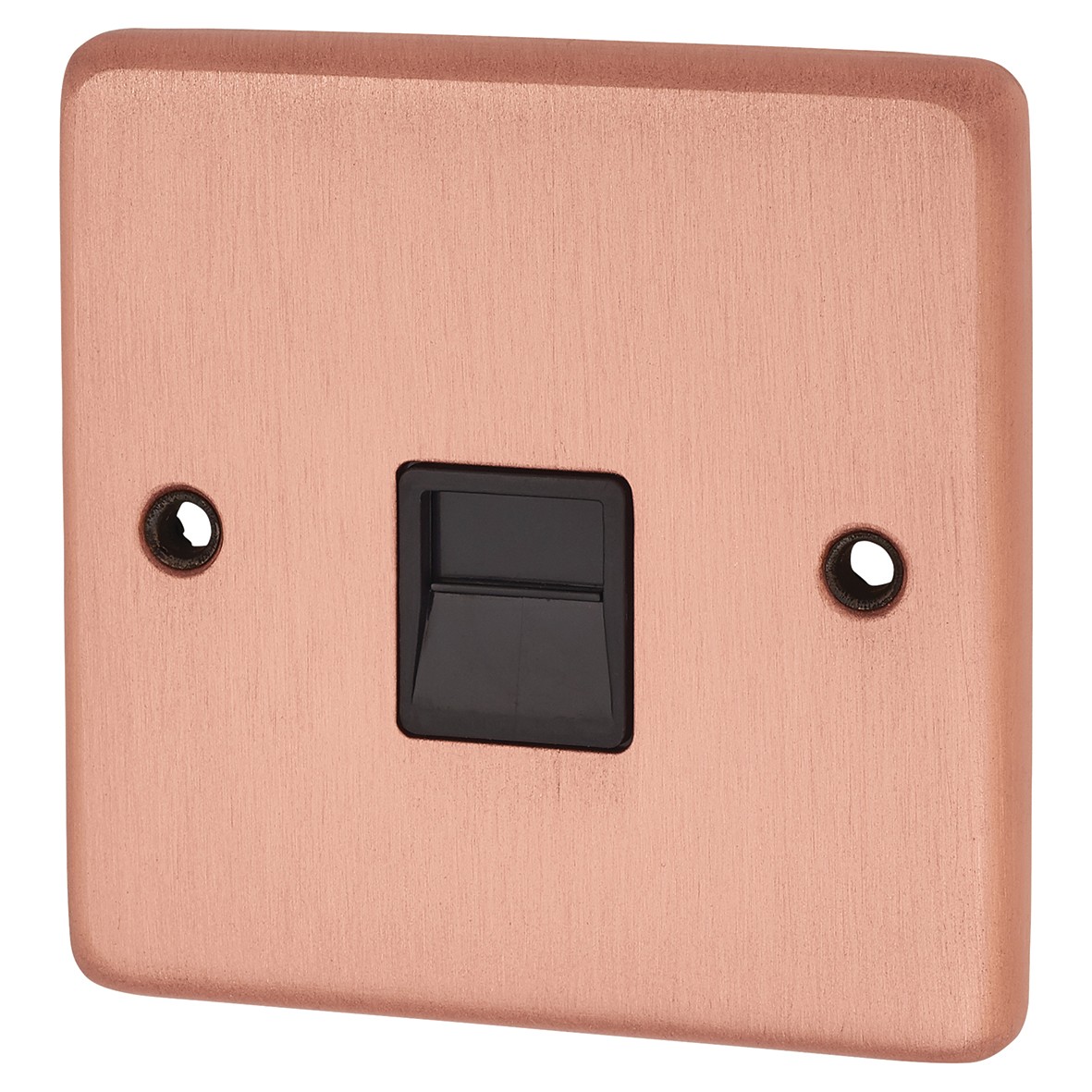 G&H Brassware 1 Gang Telephone Master Socket - Brushed Copper 309151