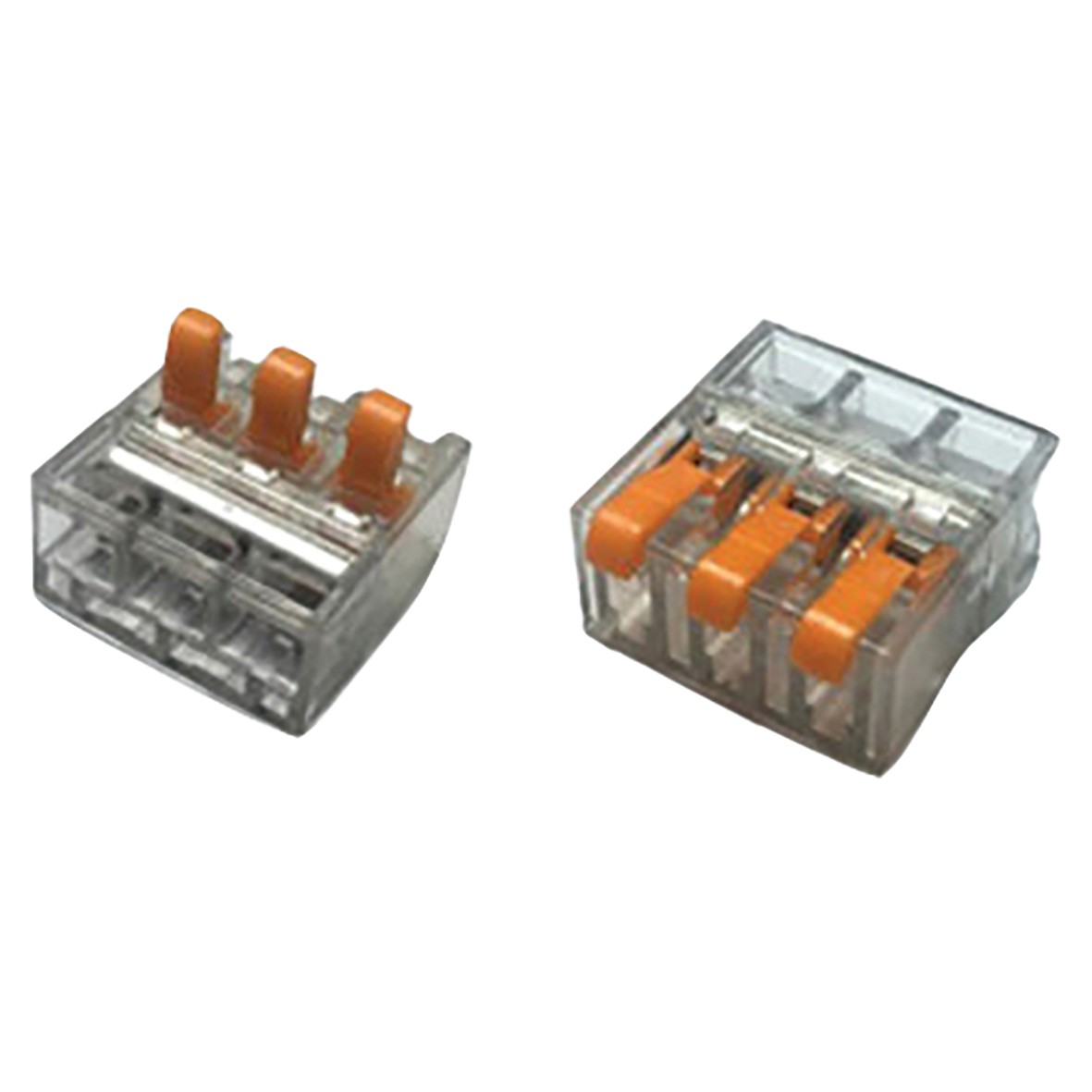 10x Hylec Screwless Lever Connectors - 1 Pole 3 Way - Pack 5 318878