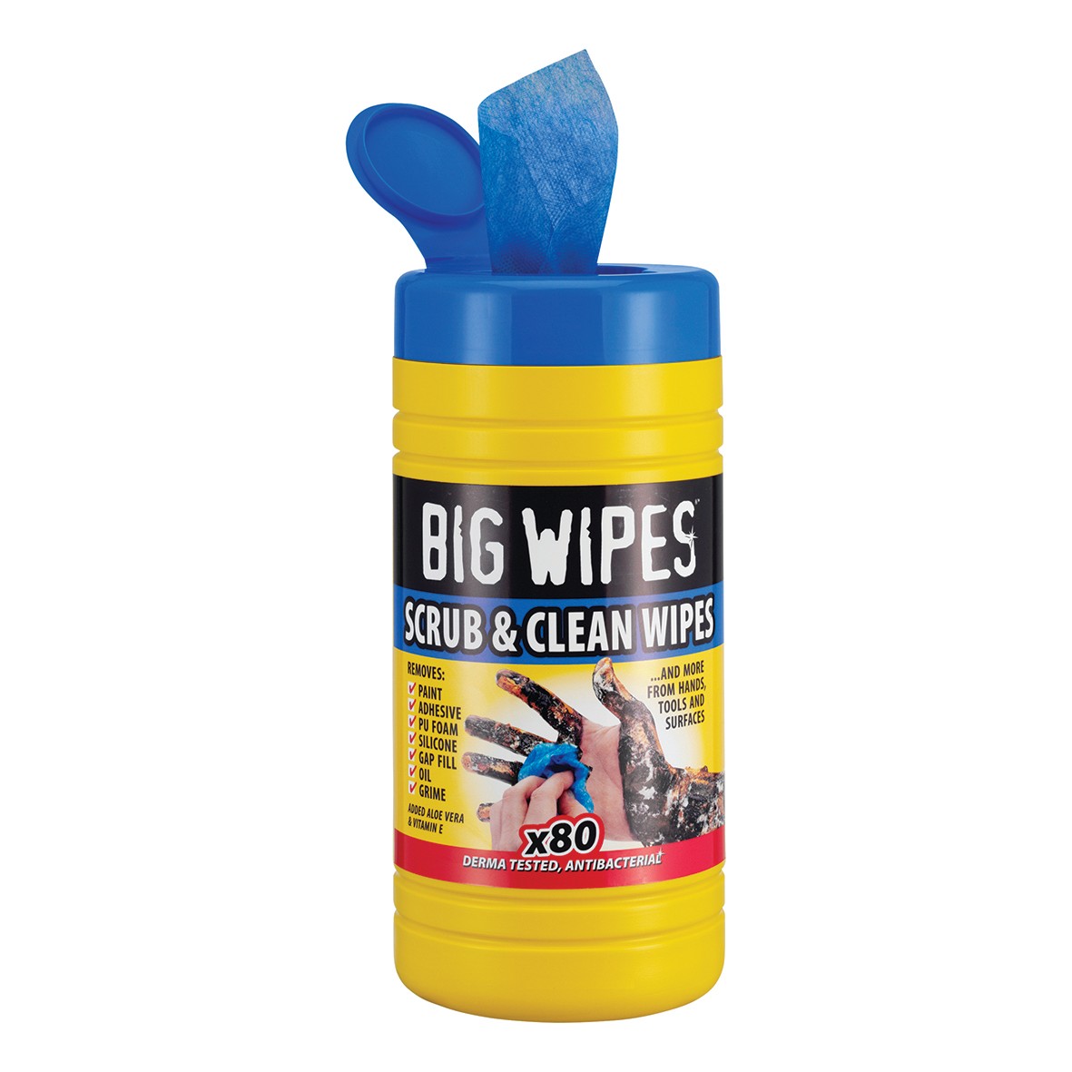 * Big Wipes Scrub and Clean - 80 Tub 319093
