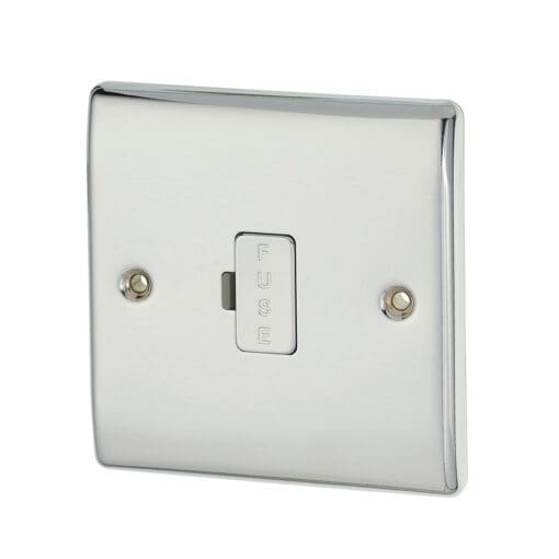 BG 13A 1 Gang Unswitched Fuse Spur Unit - Polished Chrome 323590