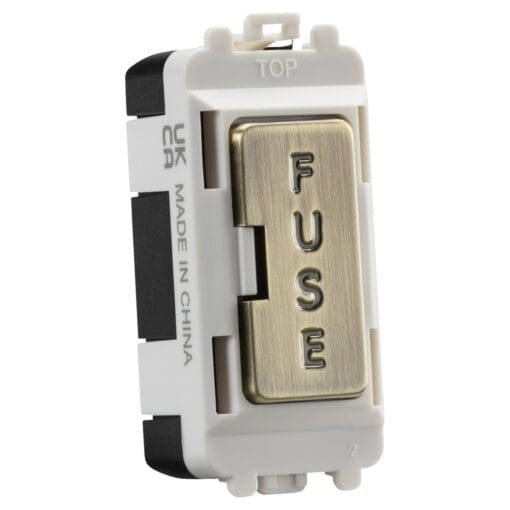 Knightsbridge 13A Fused Spur Grid Switch - Antique Brass 327025