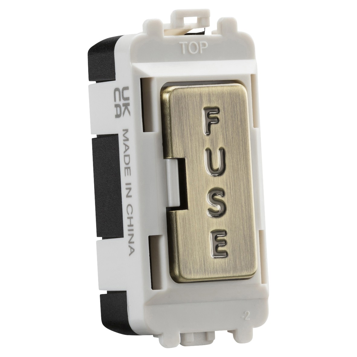 Knightsbridge 13A Fused Spur Grid Switch - Antique Brass 327025