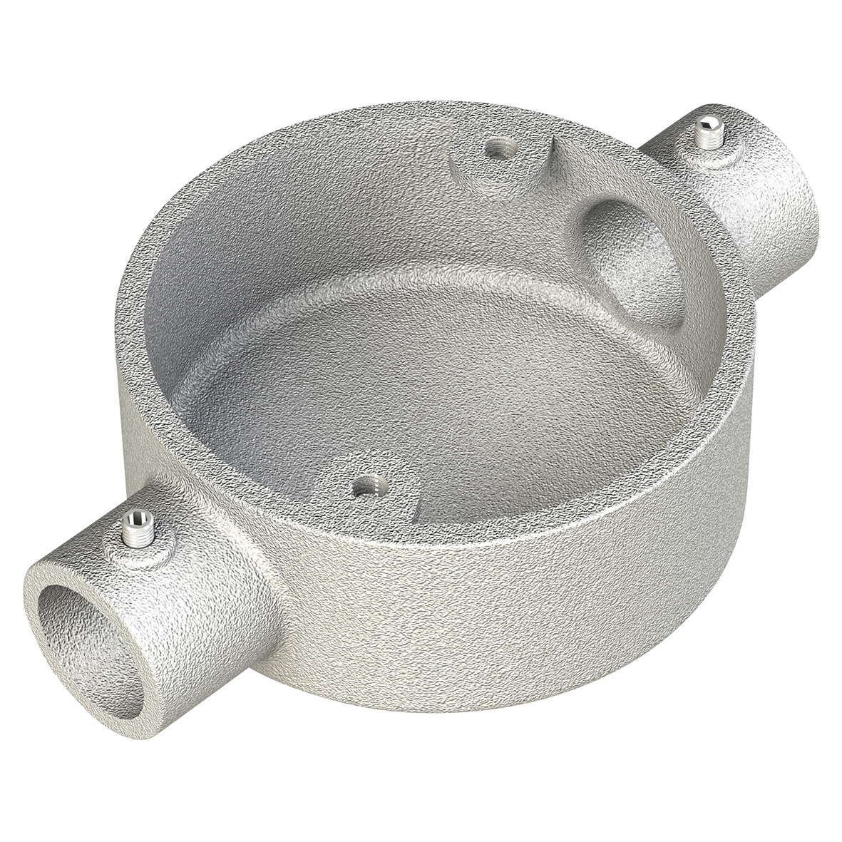 Metpro Conlok Steel Conduit 2 Way Through Terminal Box - 20mm - Galvani 343572