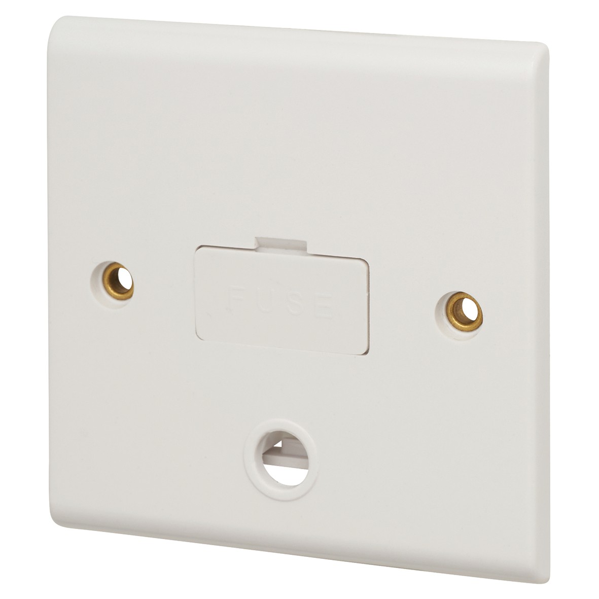Deta 1 Gang Unswitched Spur & Front Flex Outlet - White 347107