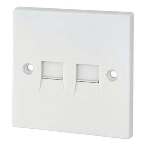2 Gang Telephone Socket Master IDC Type - White - Square Edge 356212