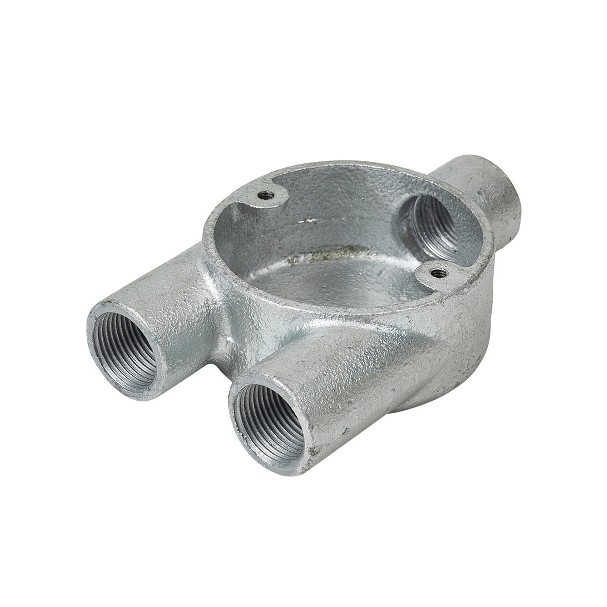 5x Steel Conduit Y Box - 20mm - Galvanised 357798