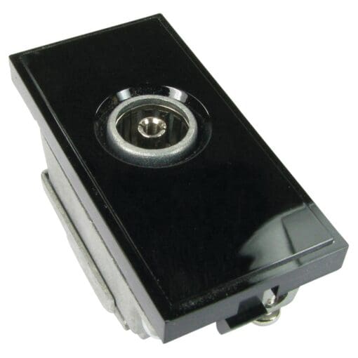 5x Single TV Coax Wall plate insert Black 359063