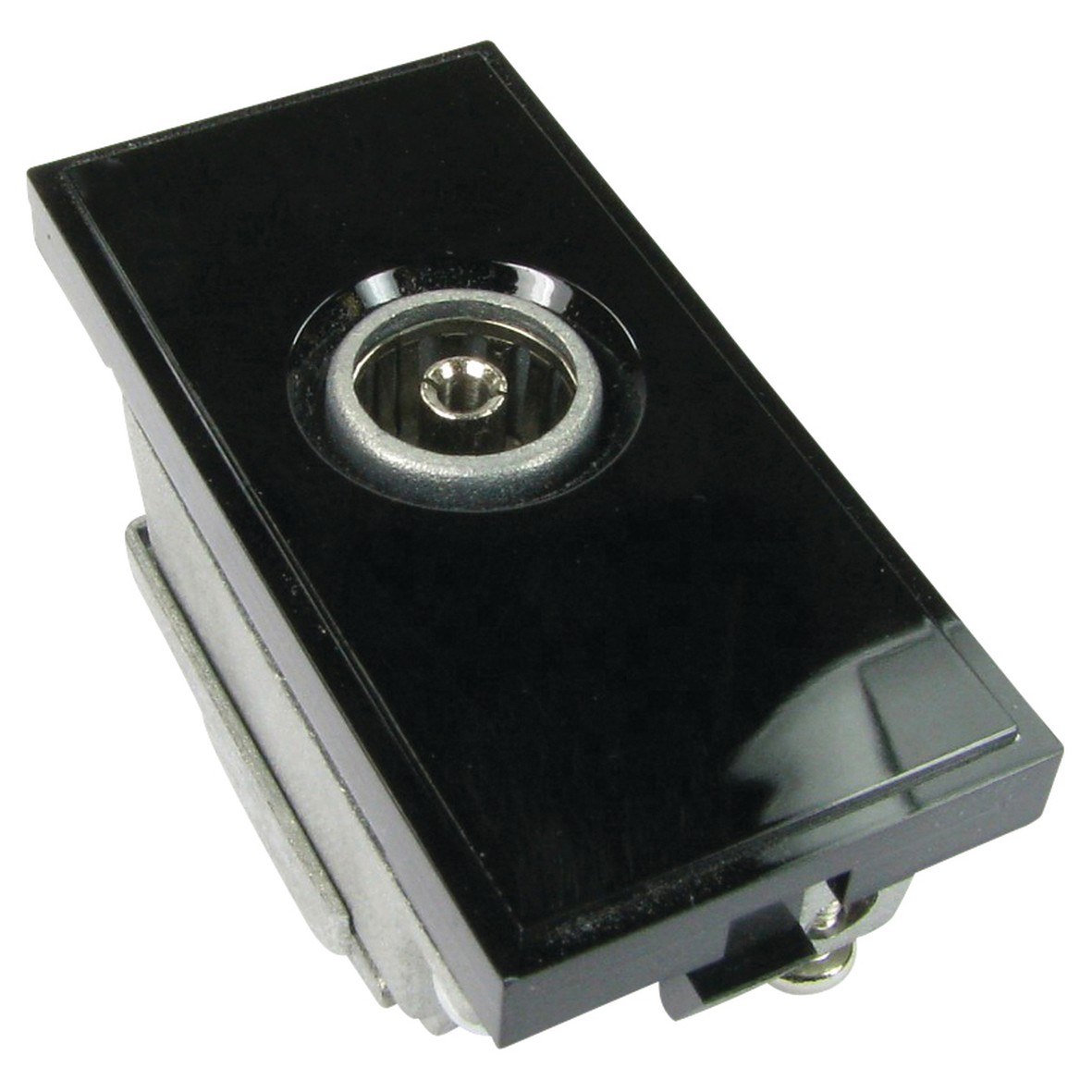 5x Single TV Coax Wall plate insert Black 359063