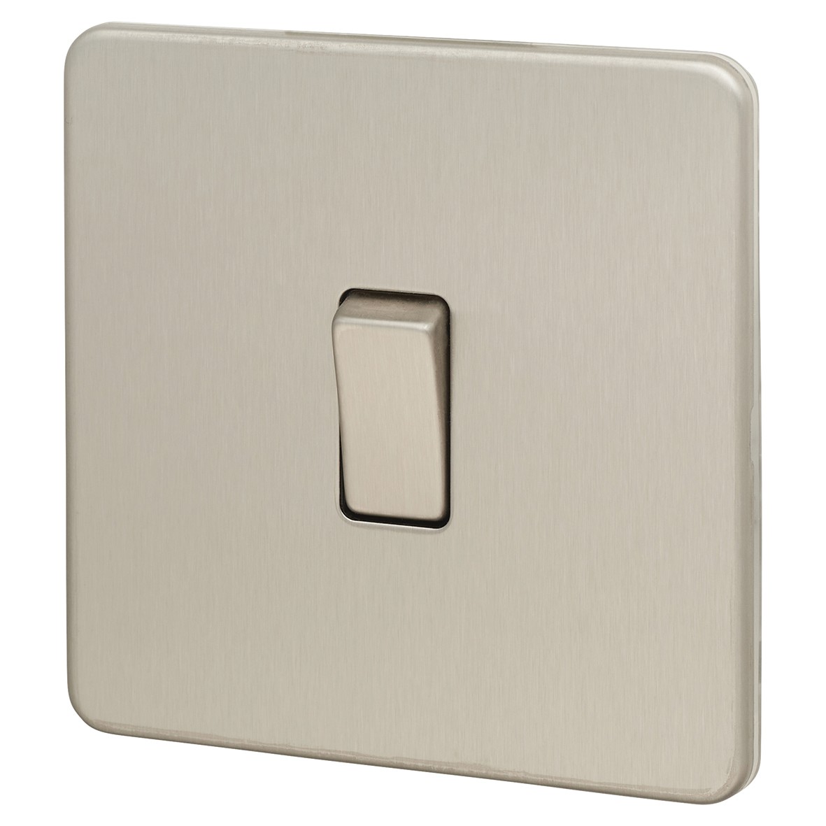 Knightsbridge 20A 1 Gang Double Pole Switch - Brushed Chrome 360606