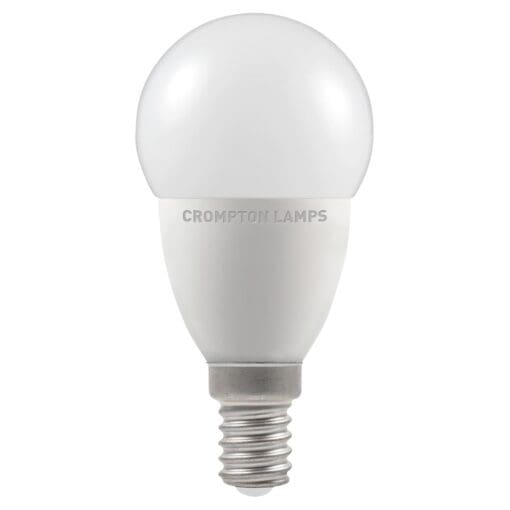 5x Crompton 4788 5.5W LED Round Thermal Plastic Lamp - E14 - 6500K 367160
