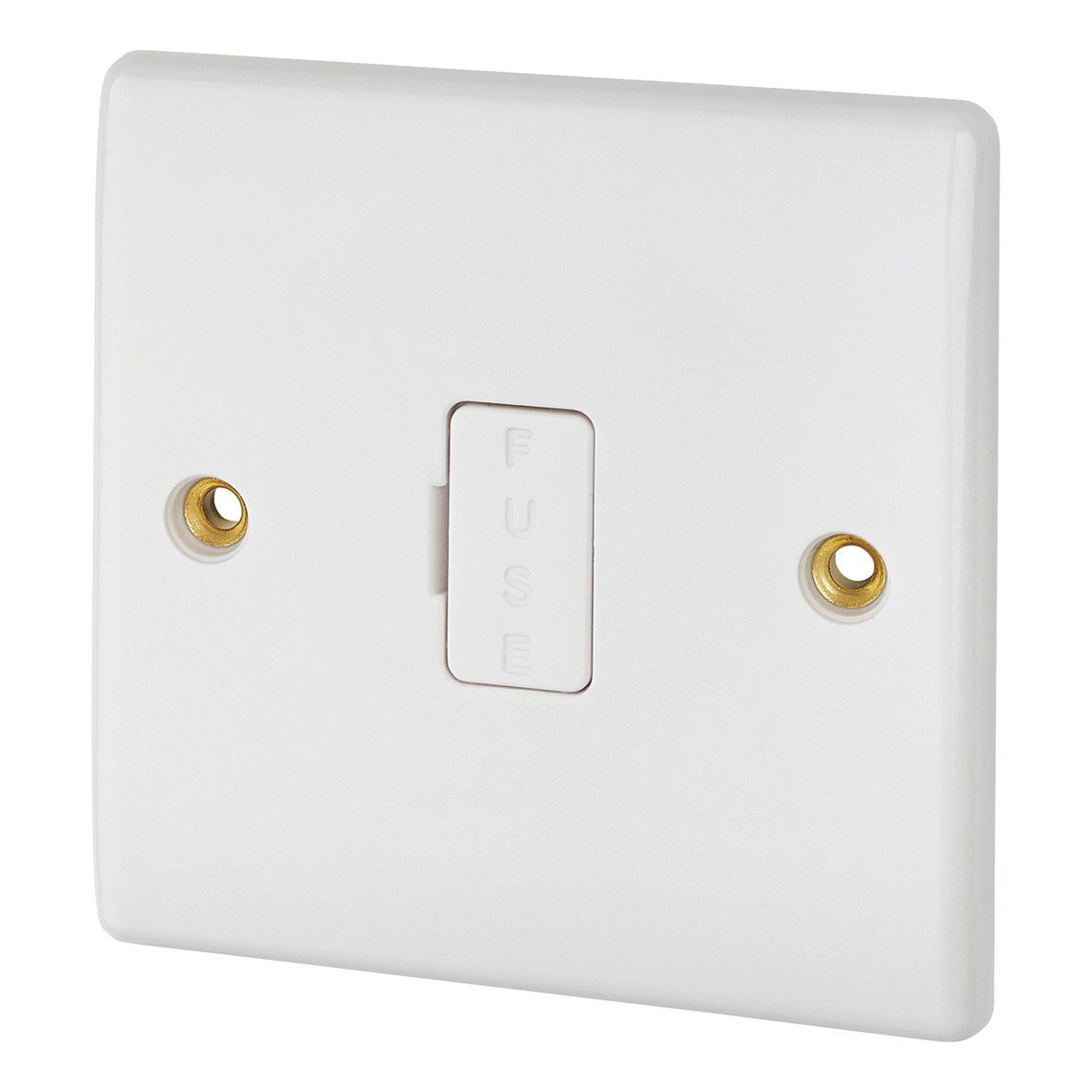 13A Unswitched And Fused Spur - White - Round Edge 371342