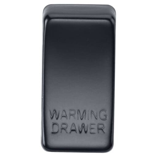 Knightsbridge Printed Grid Switch Rocker - Warming Drawer - Matt Black 371700