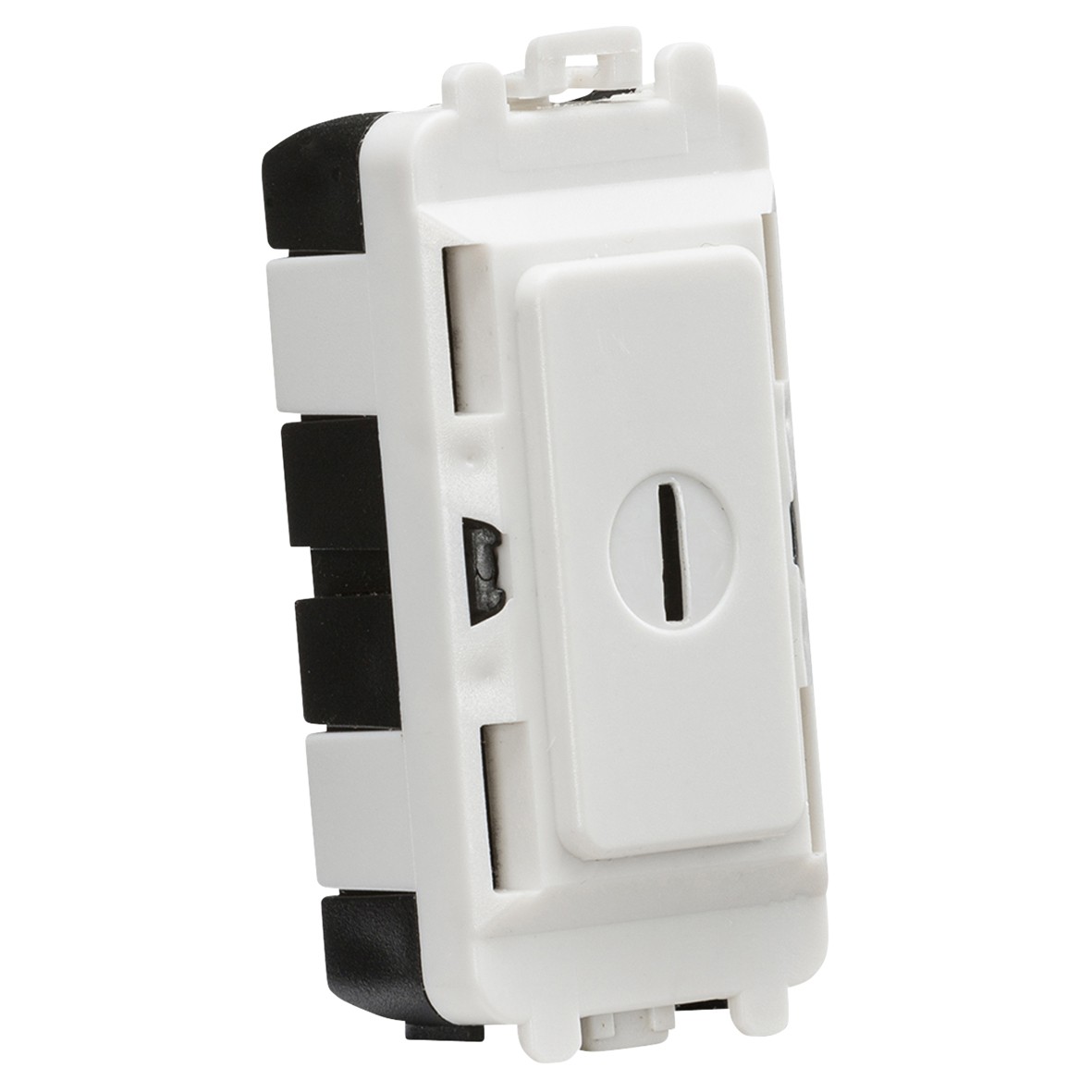 Knightsbridge 20AX 2 Way Single Pole Metal Clad Key Grid Switch - White 379491