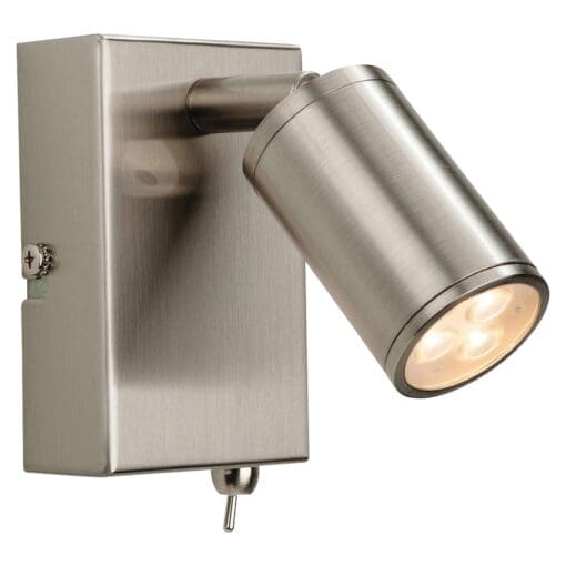 Altro Orion 3W LED Indoor Wall Light - 3000K Warm White - Brushed Steel 380852