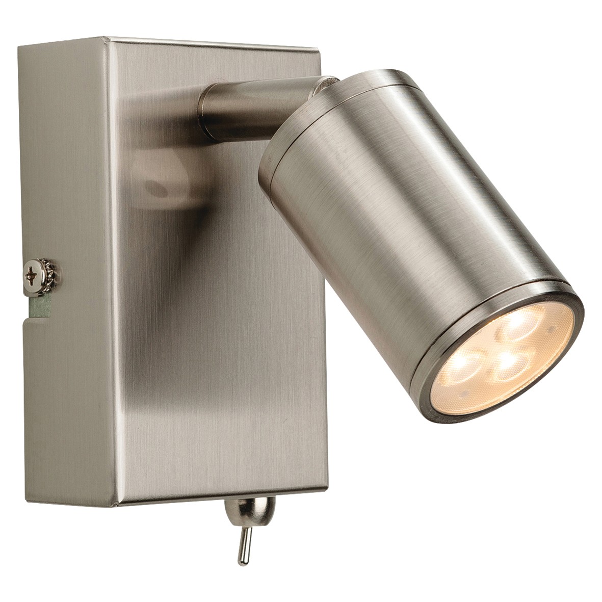 Altro Orion 3W LED Indoor Wall Light - 3000K Warm White - Brushed Steel 380852