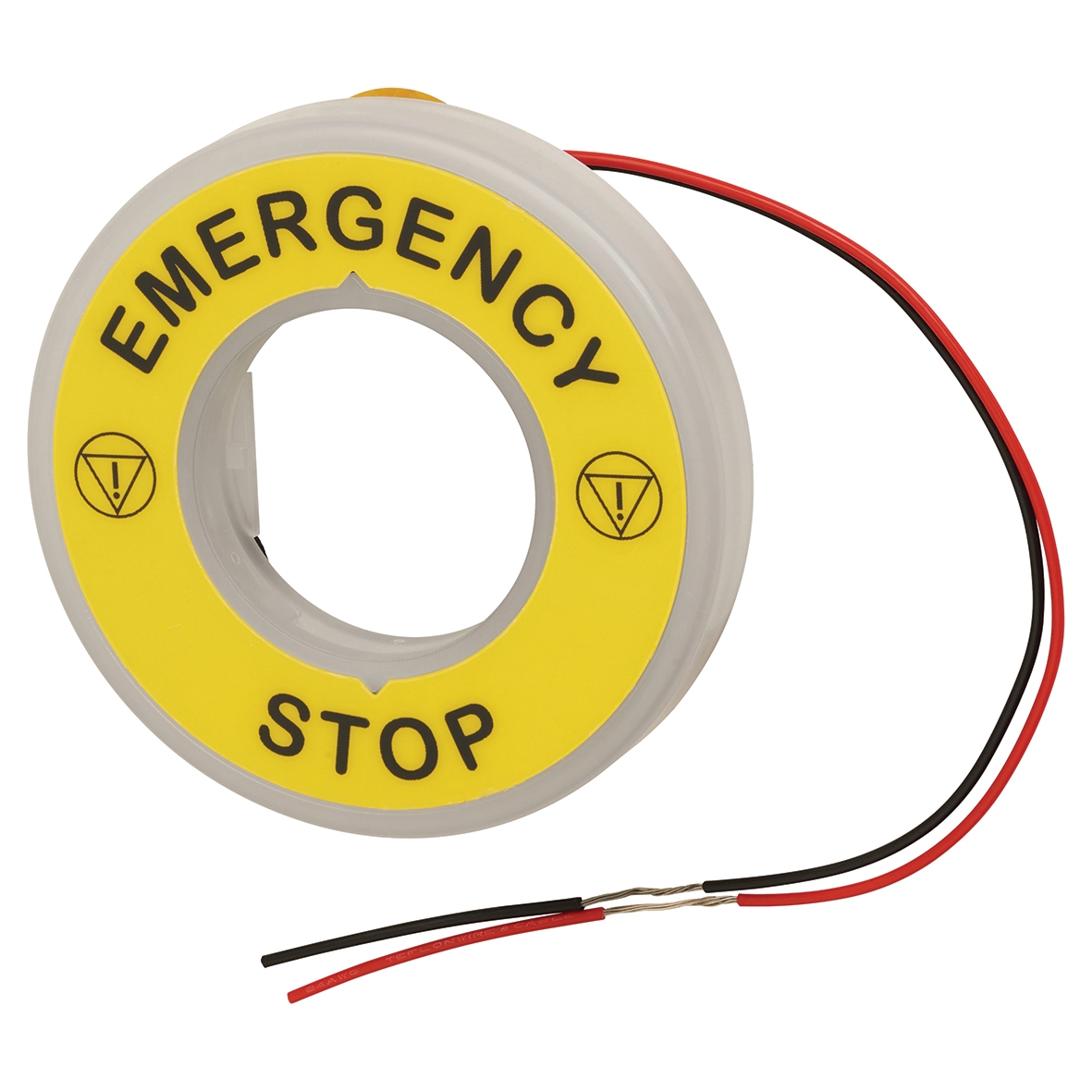 Schneider 230V Red Fixed LED Indicator Text Emergency Stop With Yellow 382099