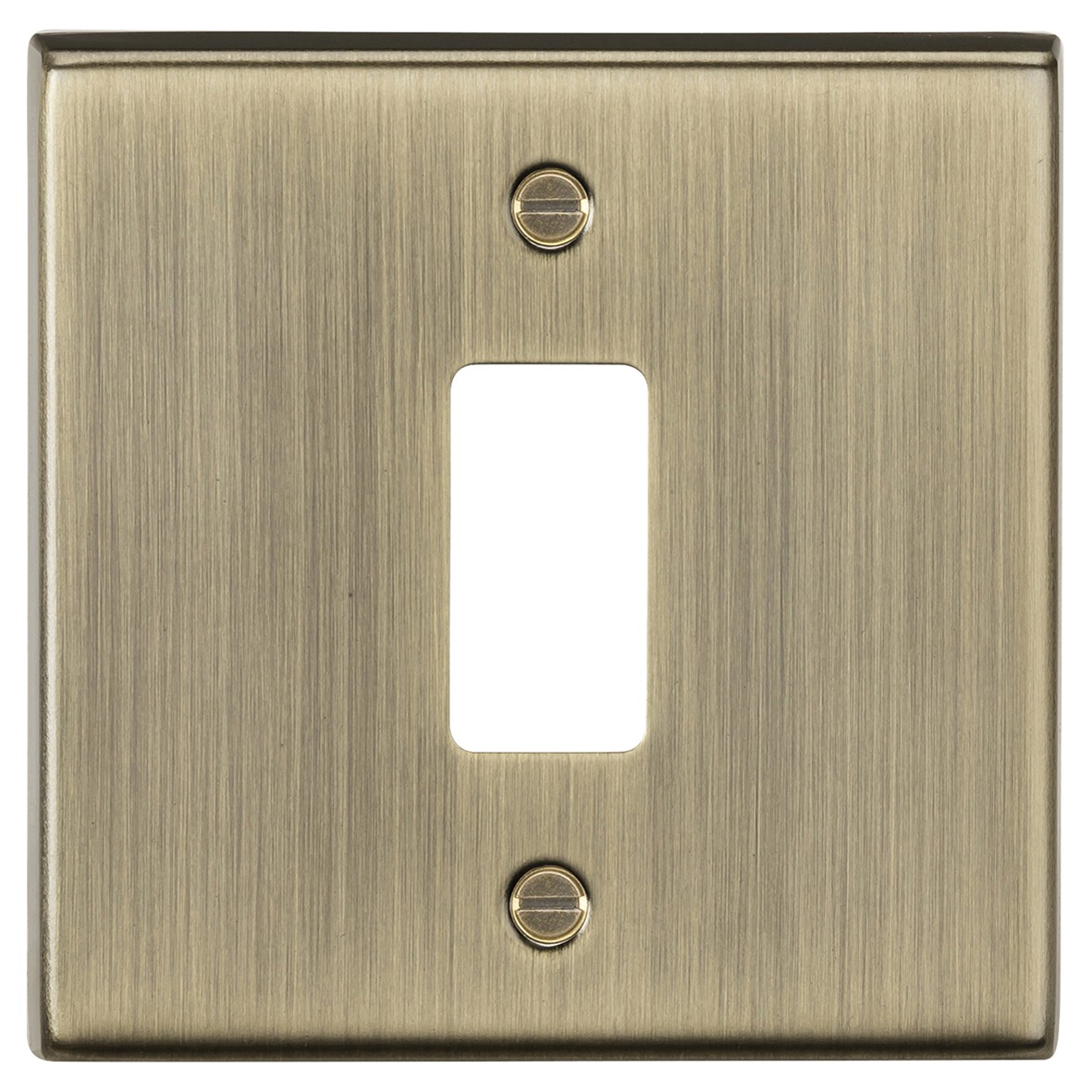 Knightsbridge 1 Module Grid Switch Faceplate - Antique Brass 389979