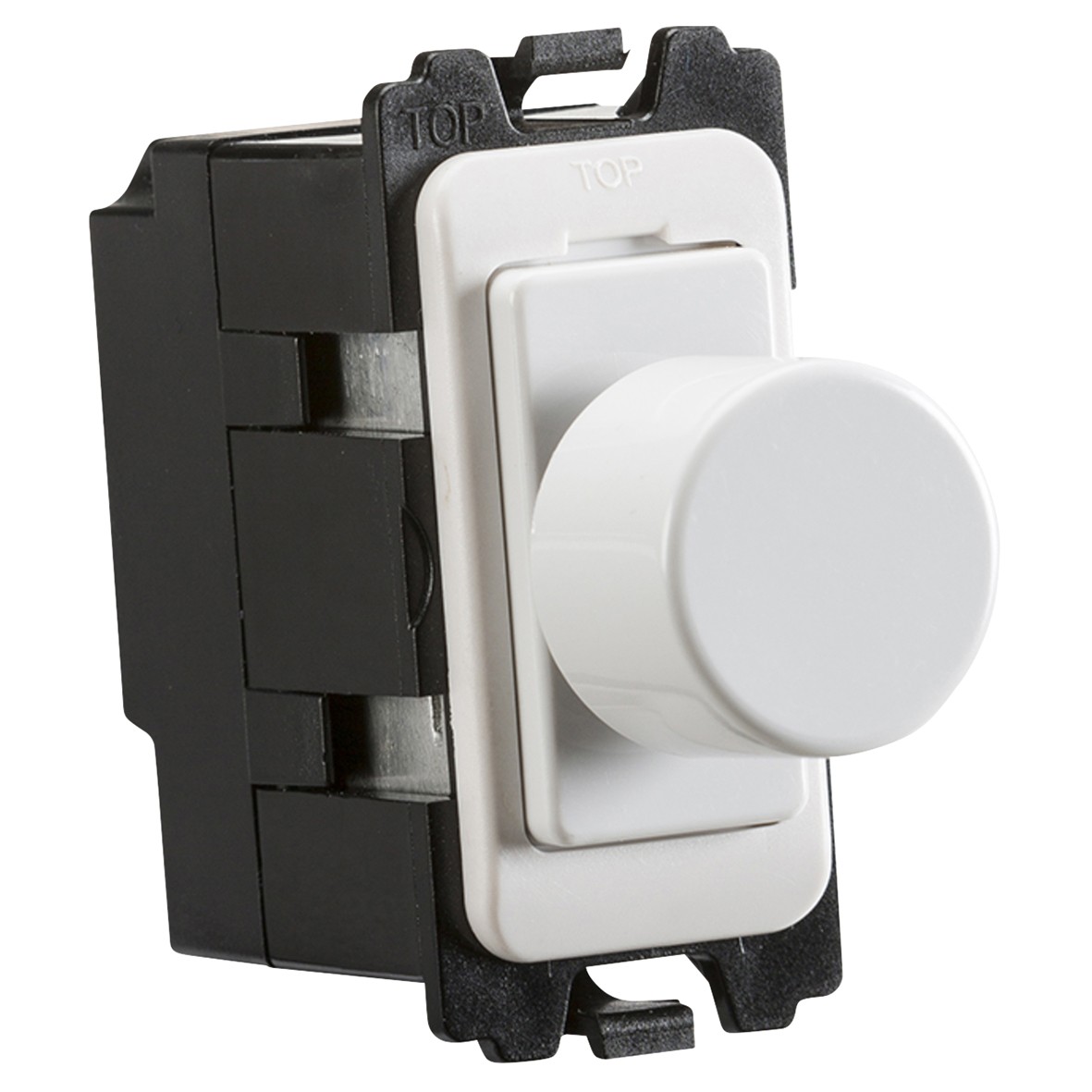 Knightsbridge 5-100W LED 1 Gang 2 Way Push On/Off Rotary Curved Edge Gr 391389