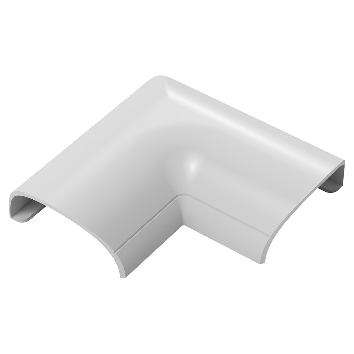 D-Line 1/2 Round Mini PVC Trunking Door Top Bend - 30 x 15mm - Clip-Ove 392666