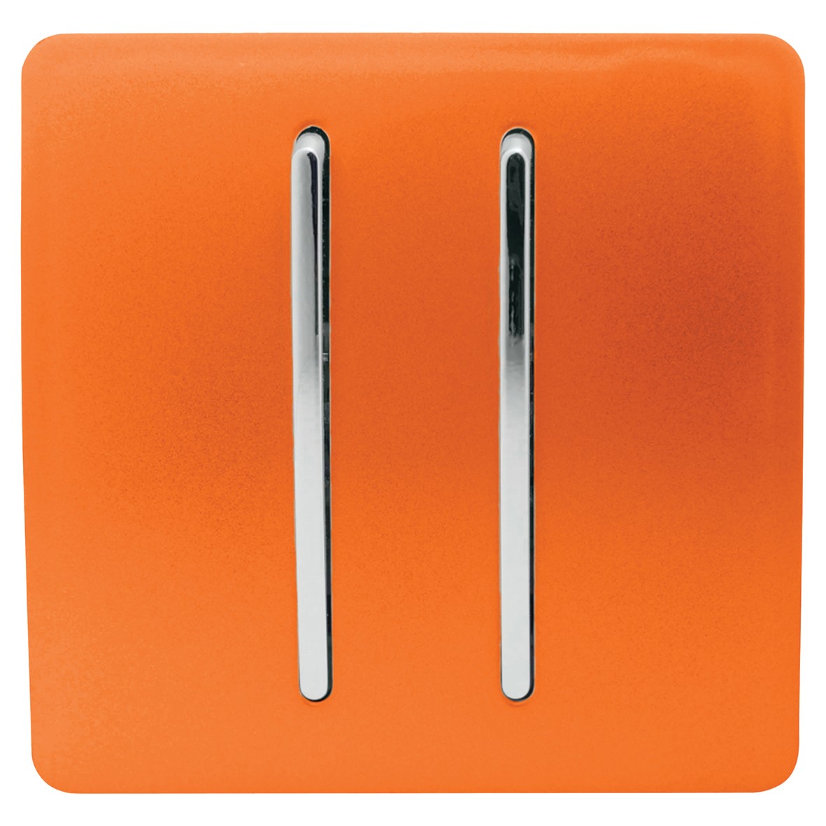 Trendi 10A 2 Gang 2 Way Screwless Light Switch - Gloss Orange 393373