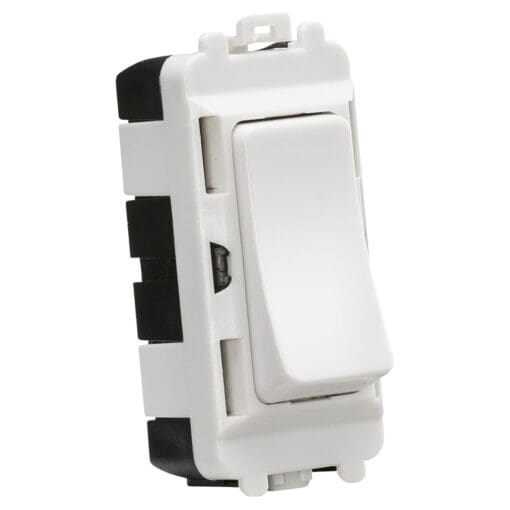Knightsbridge 20AX 2 Way Single Pole Metal Clad Grid Switch with Centre 393629