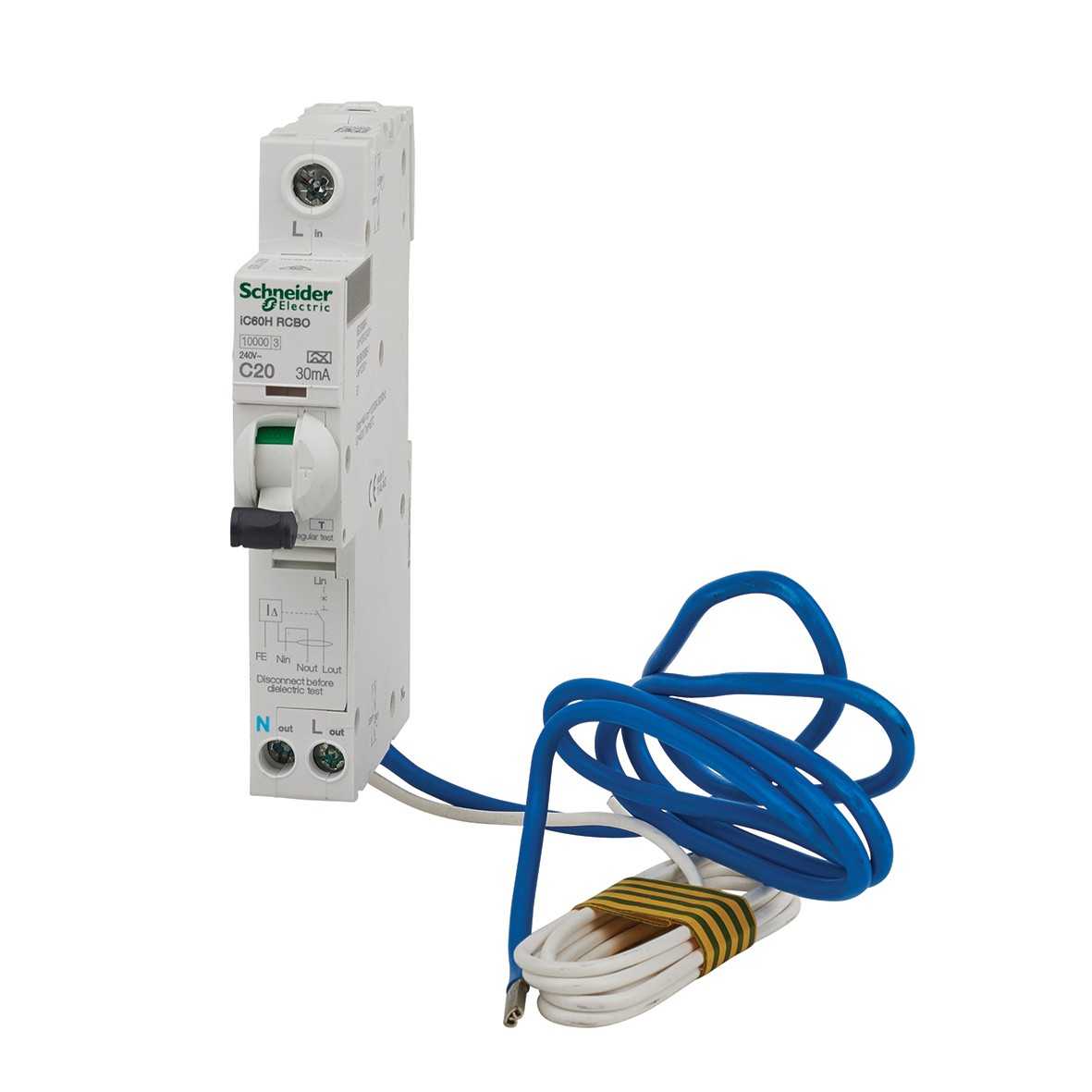 Schneider Merlin Gerin 20A Single Pole Type C RCBO 396493