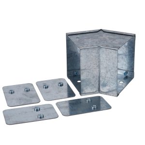 Galvanised External Square Bend - 45° - 75 x 75mm 397550