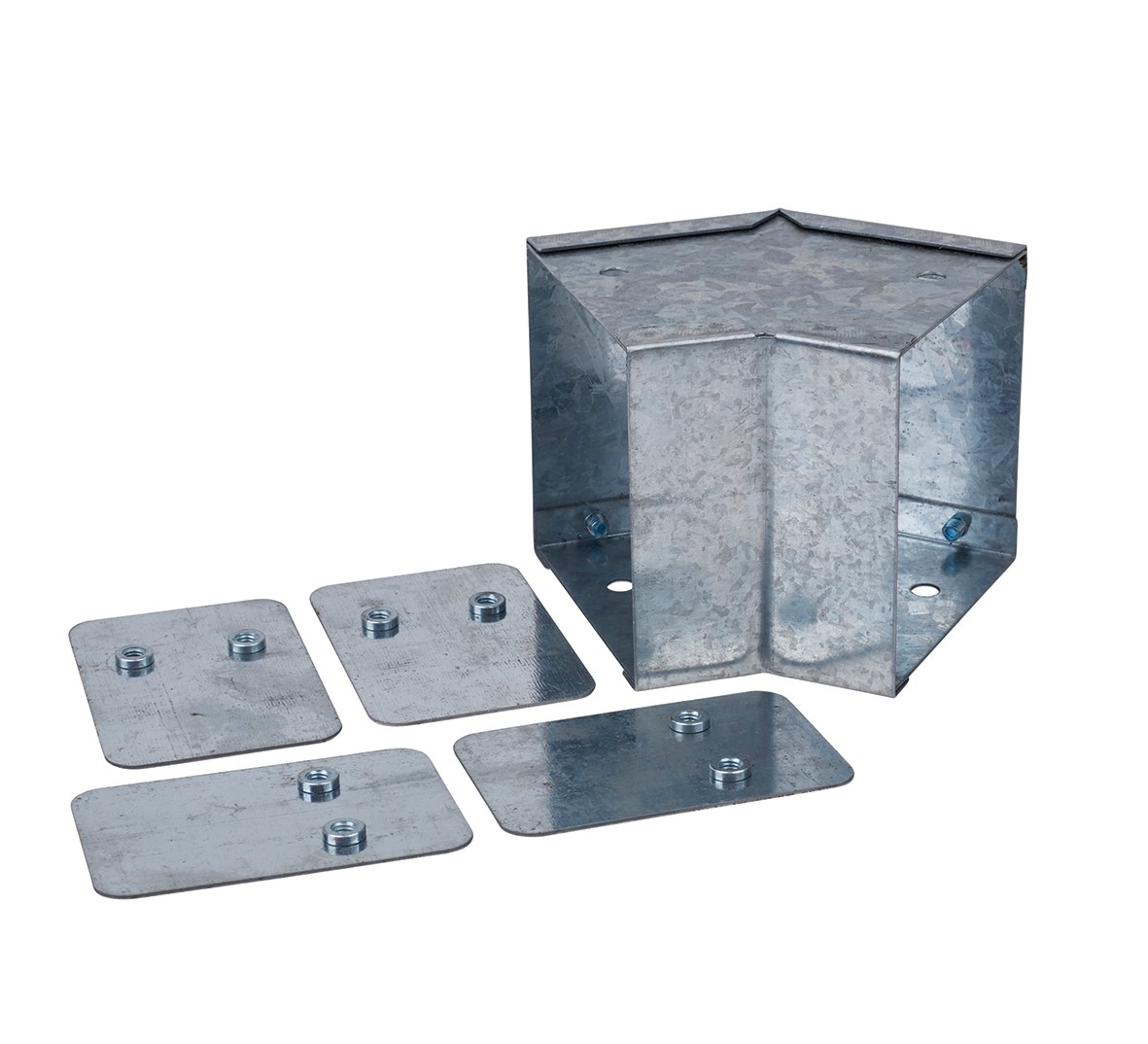 Galvanised External Square Bend - 45° - 75 x 75mm 397550