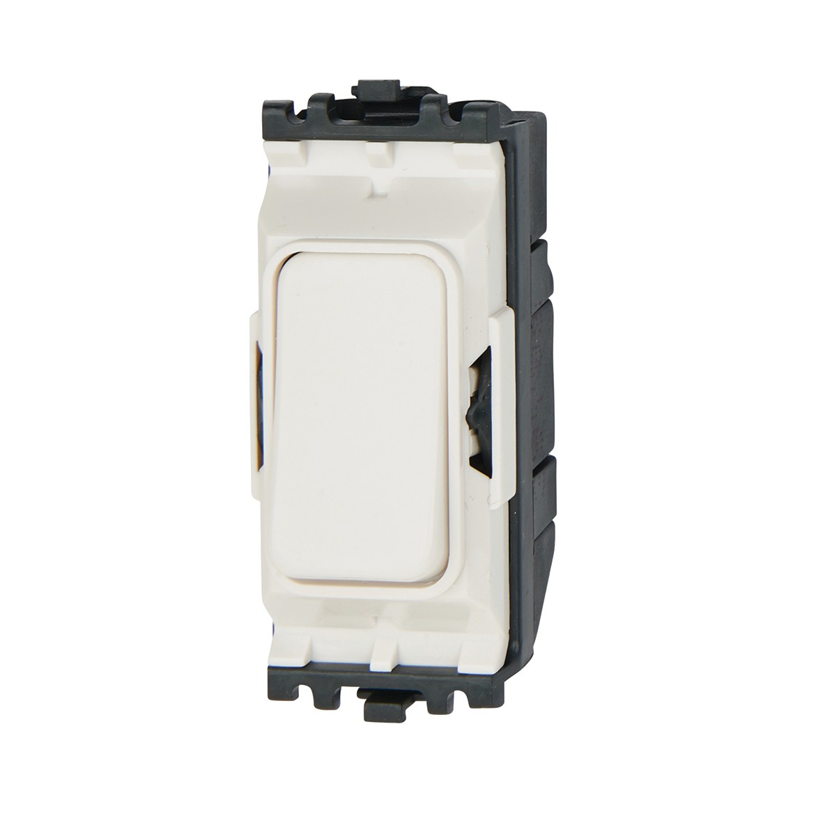 MK 20A 1 Gang 1 Way Double Pole Push to Break Grid Switch - White 400155