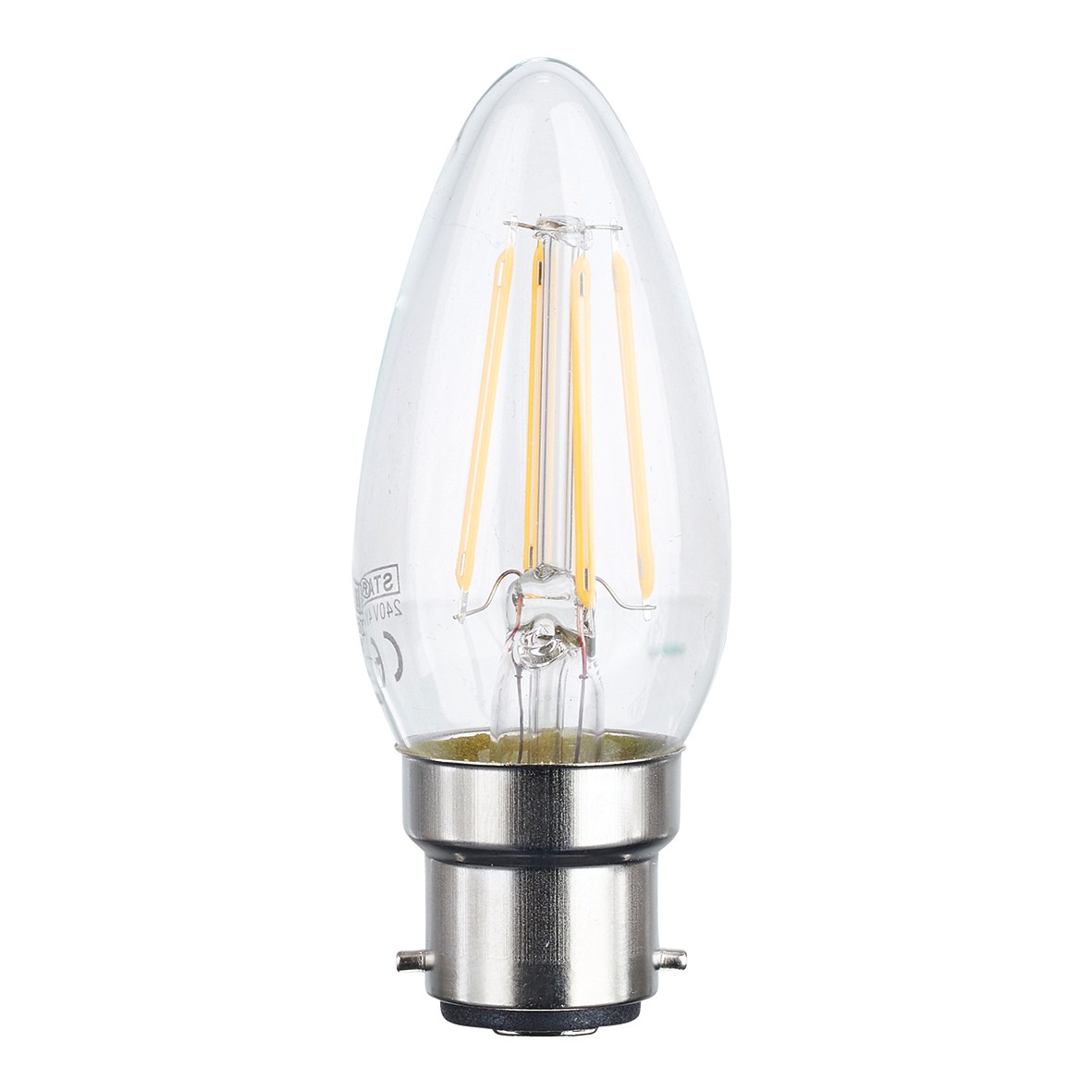 10x 4W BC LED Filament Candle Lamp 402216