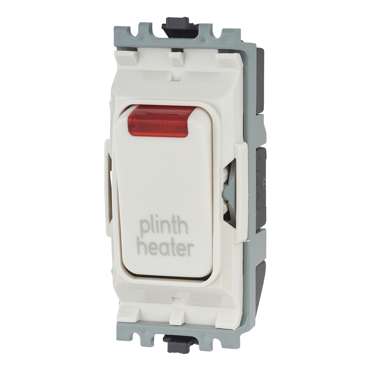 MK Printed Grid Switch with Neon - Plinth Heater - White 404240