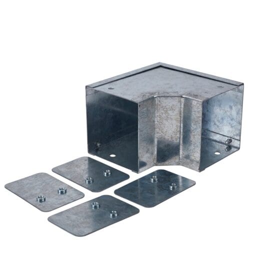 Galvanised External Square Bend - 90Â° - 75 x 75mm 411563