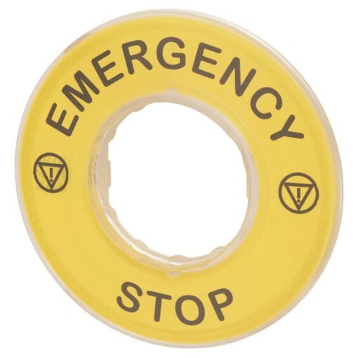 5x Schneider Emergency Stop 3D Legend Plate 413064