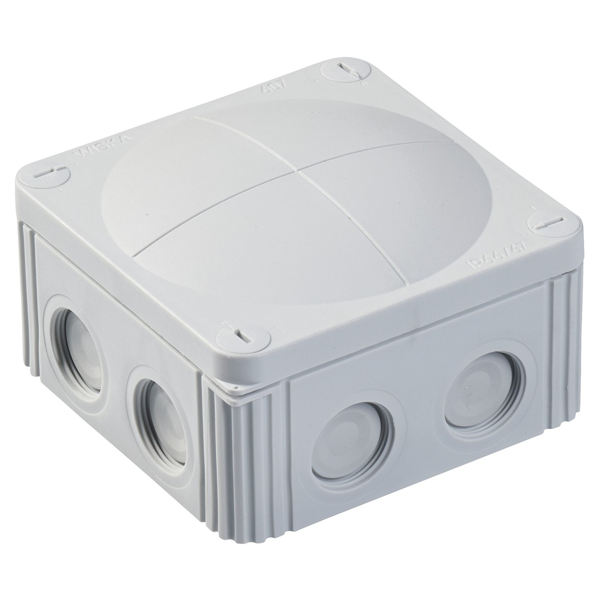 Wiska Combi 607/5 IP66/IP67 Weatherproof Junction Box with 2 x KRM 25/2 413435