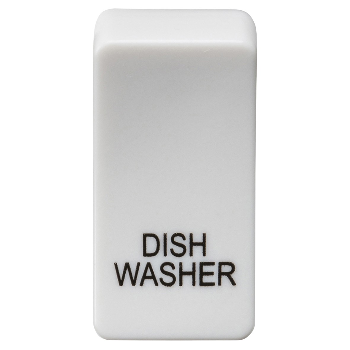 Knightsbridge Printed Metal Clad Grid Switch Rocker - Dishwasher - Whit 414092