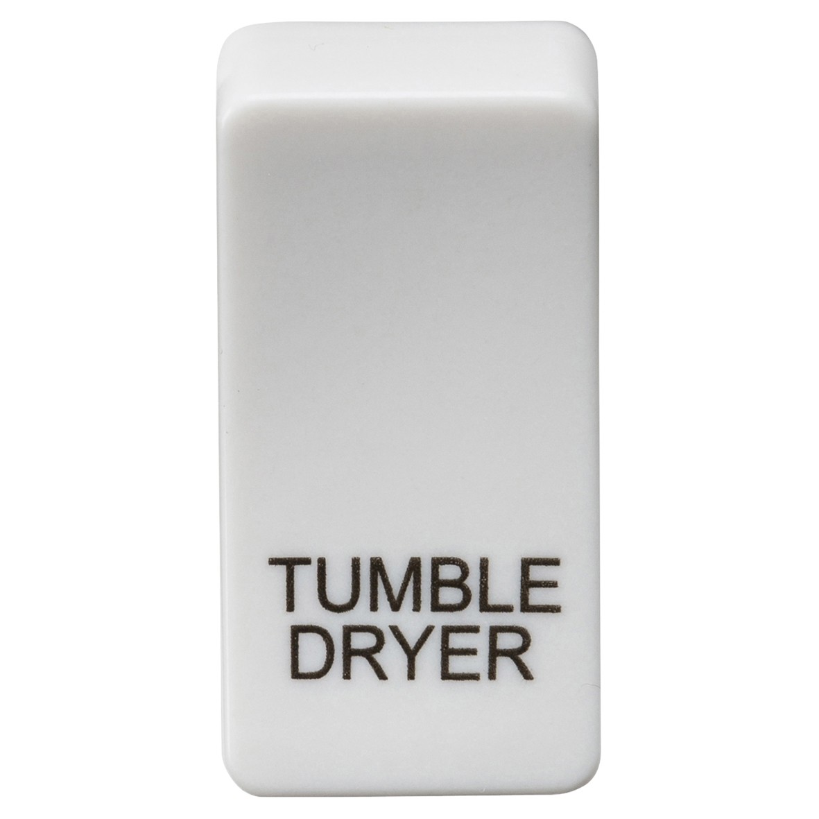 Knightsbridge Printed Metal Clad Grid Switch Rocker - Tumble Dryer - Wh 414414