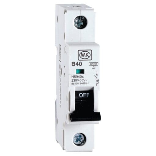 5x MK 40A Single Pole MCB - Type B 415102