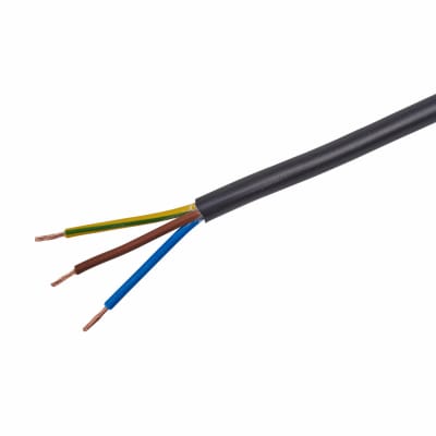 3183Y 3 Core Round Flex - 2.5mm x 10m - Black 415650