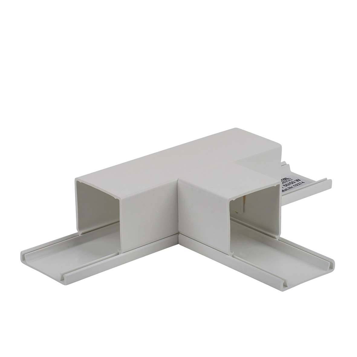 Maxi Trunking Flat Tee -50 x 50mm - White 415758