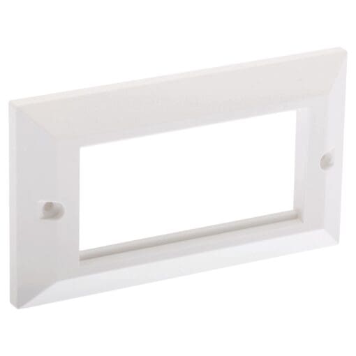 10x Faceplate Bevelled Double Gang 4x Euro White (H)86mm x (W)146mm 420231