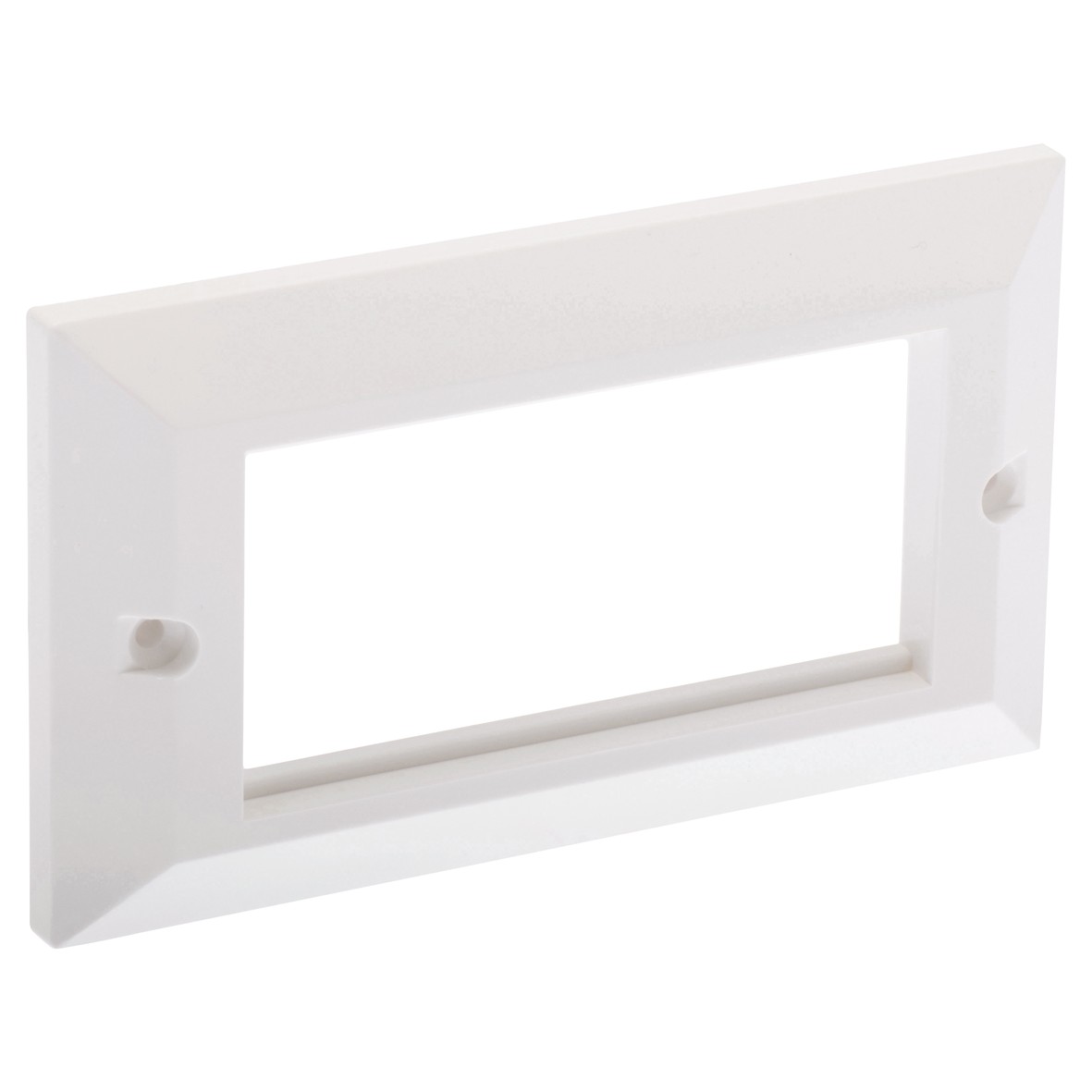 10x Faceplate Bevelled Double Gang 4x Euro White (H)86mm x (W)146mm 420231