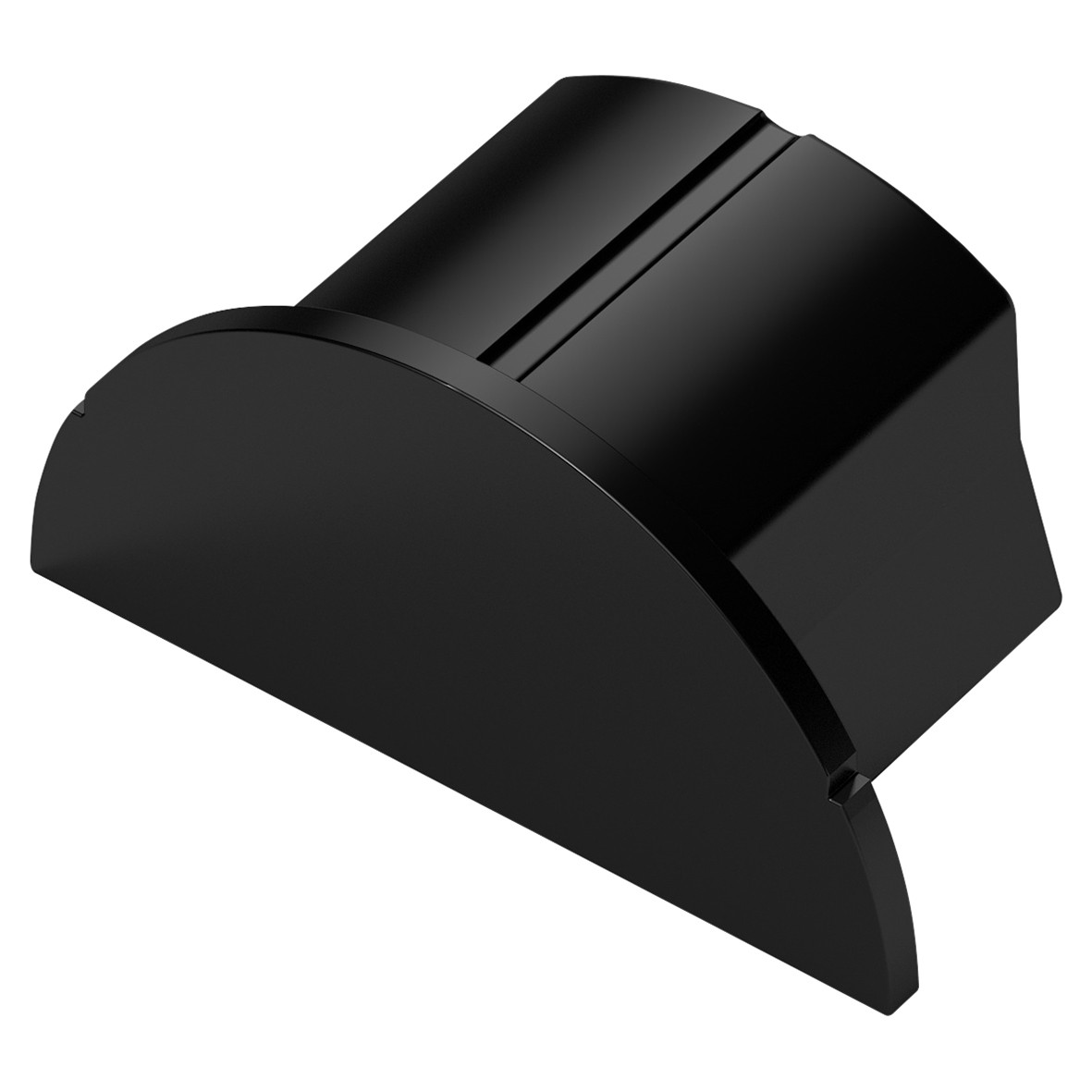 D-Line 1/2 Round Mini PVC Trunking End Cap - 30 x 15mm - Smooth-Fit - B 422159